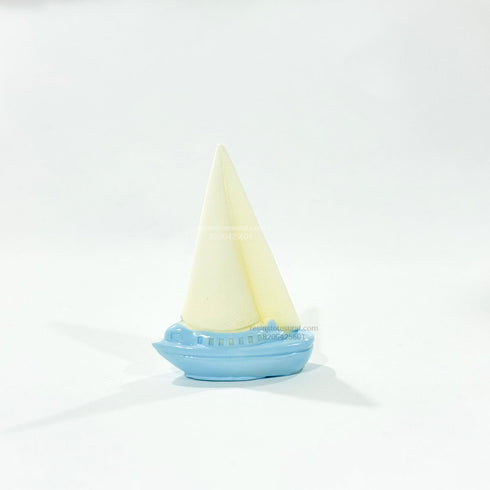 White blue Boat Miniature